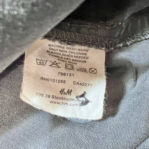 H&M LOGG Army Field Jacket Grey Size XL Heavyweight Multiple Pockets - Picture 10 of 10